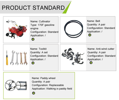 Tilling Width Over 10cm Farms Newly-designed 4.0KW Gasoline Engine Mini Rotary Tiller