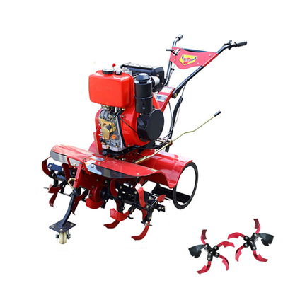 Farm Four-wheel Drive Diesel Rotary Cultivator with and Gear Transmission
