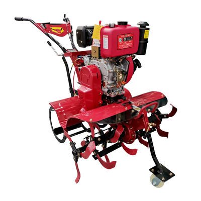 Easy Operation Four-wheel Drive Diesel Engine Mini Tiller 85 KG Cultivator for Farming