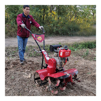 Easy Operation Four-wheel Drive Diesel Engine Mini Tiller 85 KG Cultivator for Farming