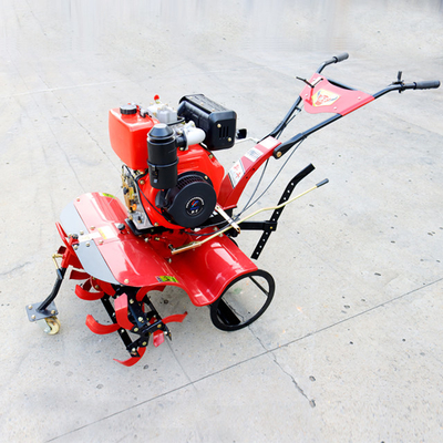 Easy Operation Four-wheel Drive Diesel Engine Mini Tiller 85 KG Cultivator for Farming