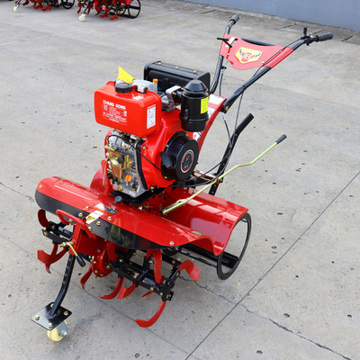 Easy Operation Four-wheel Drive Diesel Engine Mini Tiller 85 KG Cultivator for Farming