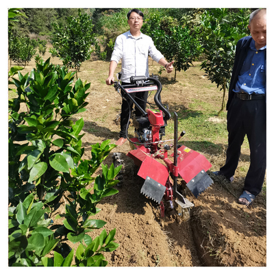 Orchard Gasoline Micro-Power Tiller for Tilling Width of Over 10cm 145*62*85cm Size
