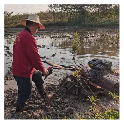 Farms 75 KG Newly-designed Directly Connected Four-wheel Drive Mini Tiller Machine