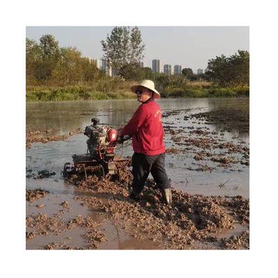 Home 75 KG Newly-designed Gasoline Engine Four-wheel Drive Mini Power Tiller Cultivator