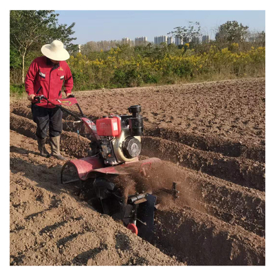 186F Four-Wheel Drive Mini Power Tiller Directly Connected with All Gear Transmission