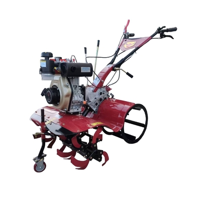 Lightweight and Compact 173F Diesel Engine Four-Wheel Drive Cultivator for Small Farms