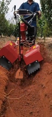 Four-Wheel Drive Gasoline Power Tiller 4KW for Orchard Ditching Cultivation Efficiency