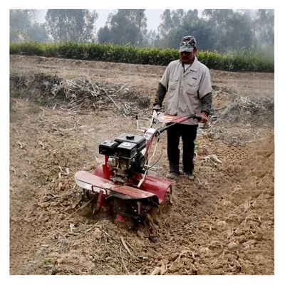 Gasoline Hand Push Power Four-wheel Drive Tiller for Agriculture Machinery Equipment