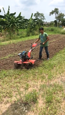 Gasoline Hand Push Power Four-wheel Drive Tiller for Agriculture Machinery Equipment