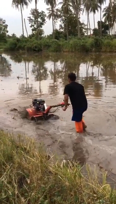 Gasoline Hand Push Power Four-wheel Drive Tiller for Agriculture Machinery Equipment