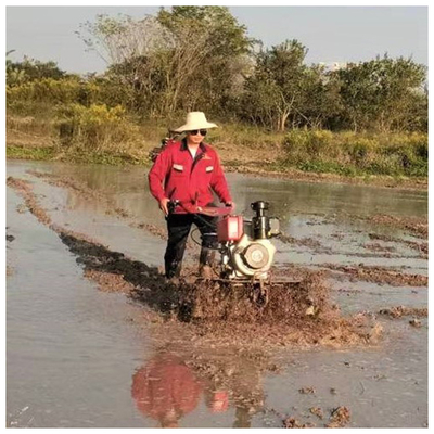 Multi-function 178F Gasoline Four-Wheel Drive Power Tiller for Labor-saving Operation