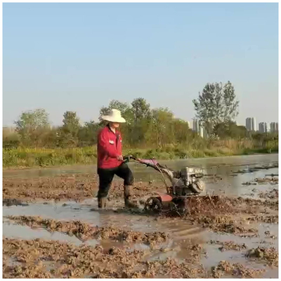 Multi-function 178F Gasoline Four-Wheel Drive Power Tiller for Labor-saving Operation