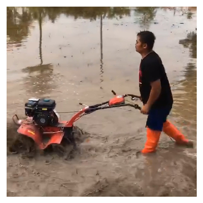 Sturdy Durable 170F Four-Wheel Drive Mini Power Tiller Cultivator for Both Paddy Fields and Dry Land