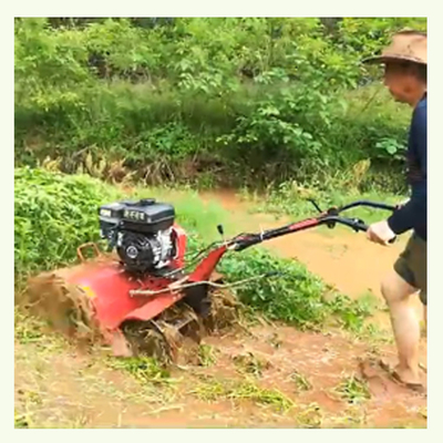 Sturdy Durable 170F Four-Wheel Drive Mini Power Tiller Cultivator for Both Paddy Fields and Dry Land