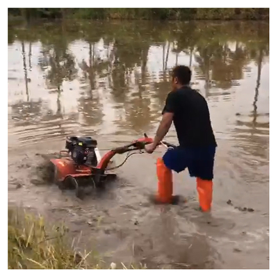 Four-Wheel Drive 170F Gasoline Engine Mini Power Tiller Cultivator for Farm and Garden