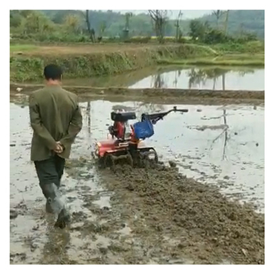 Durable 170F Gasoline Engine Four-Wheel Drive Farm Cultivator for Paddy Fields and Dry Land 65 KG