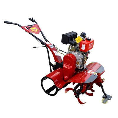 Powerful 186F Diesel Engine Four-Wheel Drive Mini Power Tiller Cultivator for Market