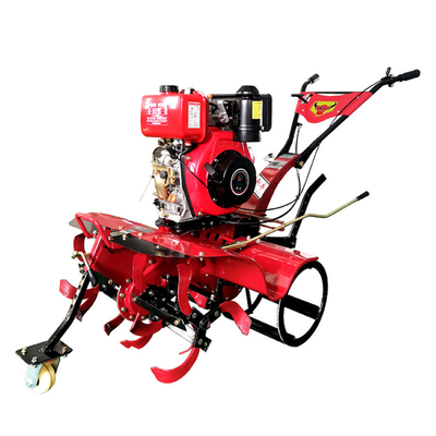 186F Diesel Engine Four-Wheel Drive Mini Power Tiller Cultivator for Farms Efficiency