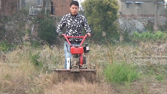 186F Diesel Engine Four-Wheel Drive Mini Power Tiller Cultivator for Farms Efficiency