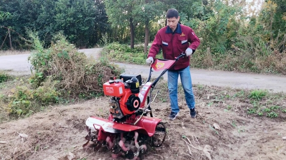186F Diesel Engine Four-Wheel Drive Mini Power Tiller Cultivator for Farms Efficiency