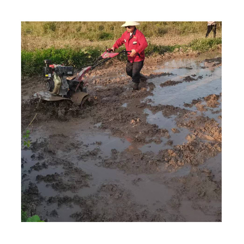 Home 75 KG Newly-designed Gasoline Engine Four-wheel Drive Mini Power Tiller Cultivator