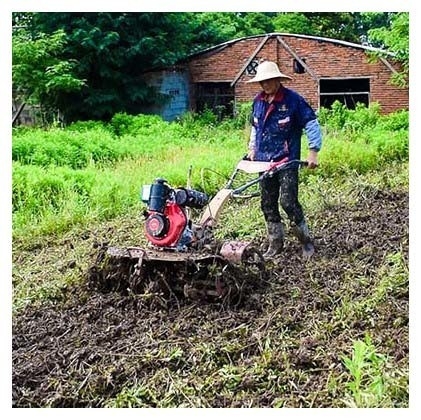 Four-Wheel Drive Multu-purpose Agricultural Equipment 173F Diesel Engine Cultivator for Garden