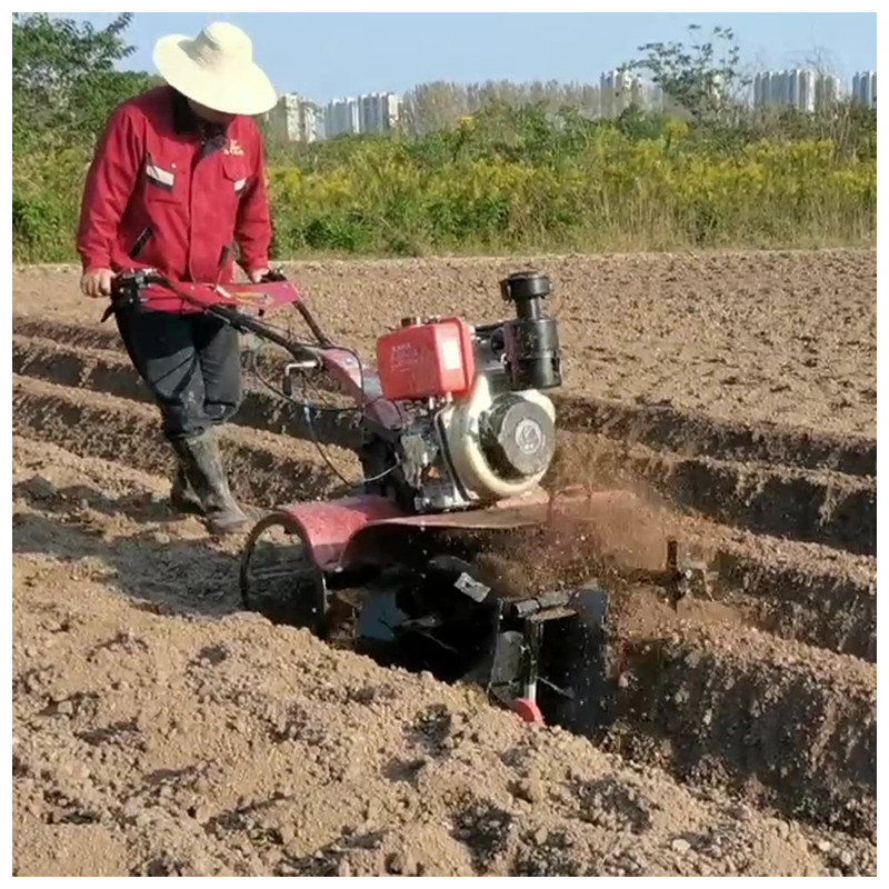 Multi-function 178F Gasoline Four-Wheel Drive Power Tiller for Labor-saving Operation