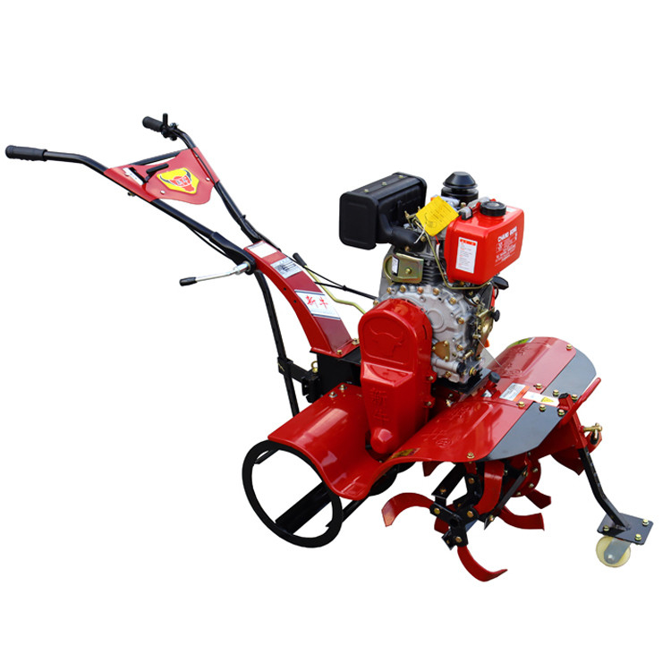 Powerful 186F Diesel Engine Four-Wheel Drive Cultivator for Paddy Fields and Dry Land